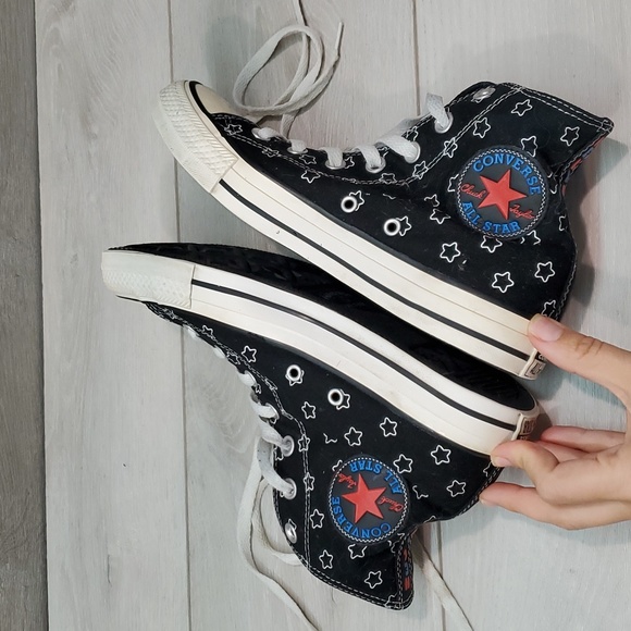 Converse All Star X Hello Kitty Women High Top Chunky Sneakers shoes sz 8 - Picture 7 of 11